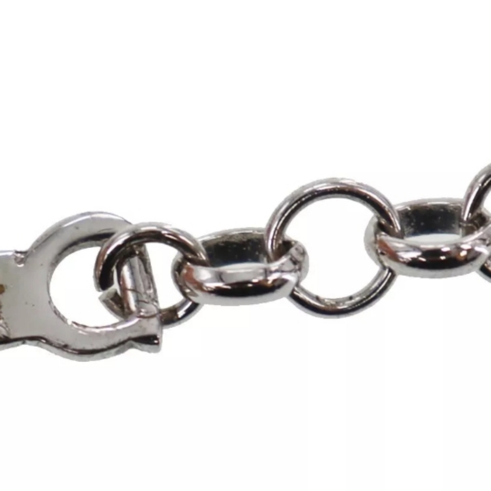 Christian Dior CD Logo Bow Used Necklace Choker Silver Vintage/ Gorgeous… - Picture 4 of 5